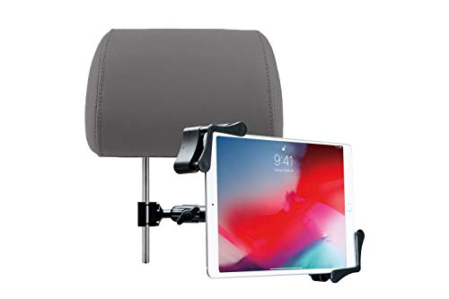 Vehicle Headrest Mount – CTA Vehicle Flex Mount for 7-14-inch Tablets – Compatible with iPad 10.2 7th/ 8th/ 9th Gen, iPad Air 3, iPad Mini 5, iPad Pro 11 & 12.9, Galaxy Tab S2 & More (AUT-VHFM)