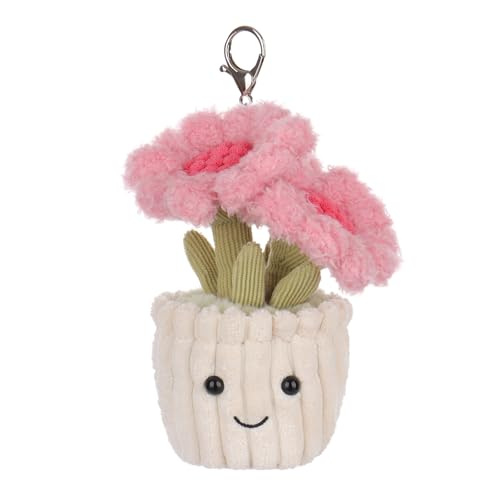 Image of Apricot Lamb Sunflower Cute Keychain Soft Stuffed Plush Keychain Toys 5.9IN