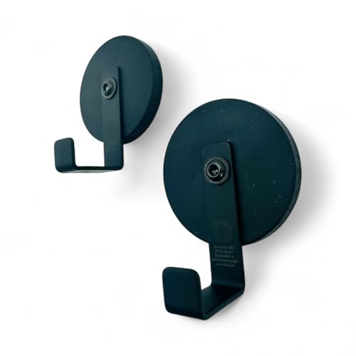 STYYL Magnet Haken 2er Set XL - 20kg Haftkraft Magnethaken für Camping, Kastenwagen & Vanlife - gummierte Magnete - Metall - Camping Offrroad Camper Zubehör Gadget inkl. Aufbewahrungsbeutel
