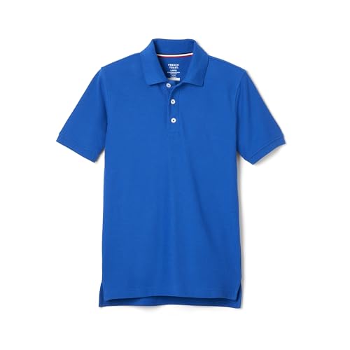 Image of French Toast Boys Short Sleeve Pique Polo Shirt (Standard & Husky), Black, 10