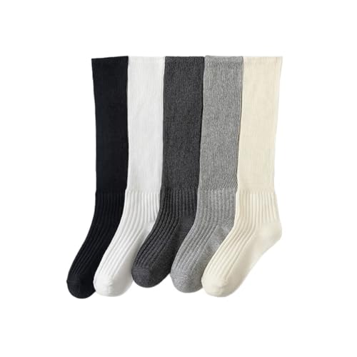 JSEIAJB Pile up Socks for Children S Early Autumn Cotton Lightweight Long Tube Socks and Calf Socks