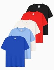 Black, White, Blue, Sky Blue, Red