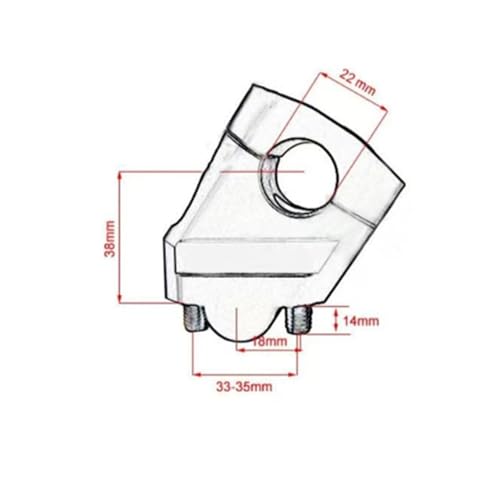 Elevador manillar de moto para rutas largas en carretera abrazadera universal de 22 mm 6