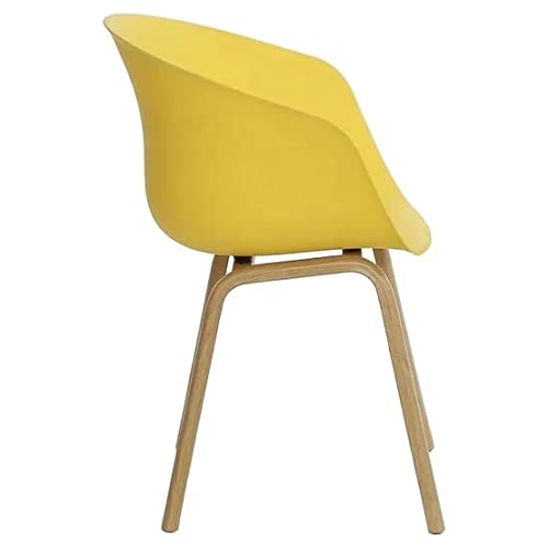 Image of Polypropylene - Set of 2 Modern, Designer Chair for Home, Cafe, Hotel & Office (Yellow)