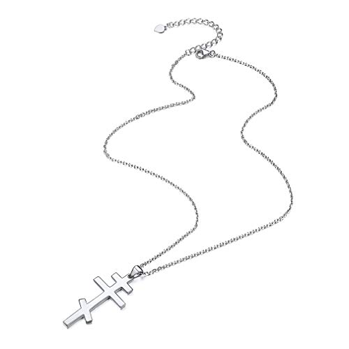 PROSTEEL 925 Sterling Silver Russian Orthodox Cross Necklace For Men Women, 18inch-20inch Adjustable, Come with Box3