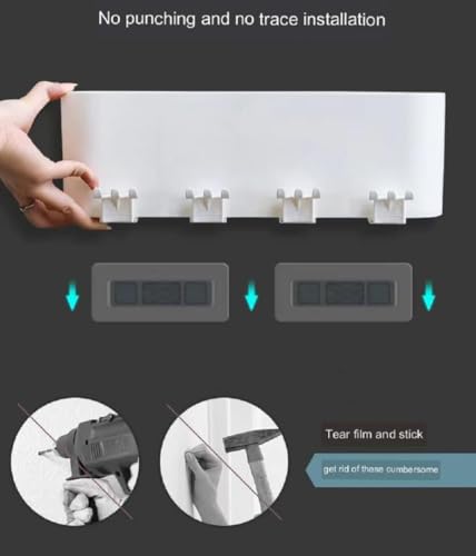 Image of Srxes Wall Mounted Toothbrush Holder, Bathroom Toothbrush Organizer with Mouthwash Cups, Brush Holder for Bathroom Wall Mounted, Tooth Brush Holder Bathroom, Toothbrush Holders for Bathroom Wall