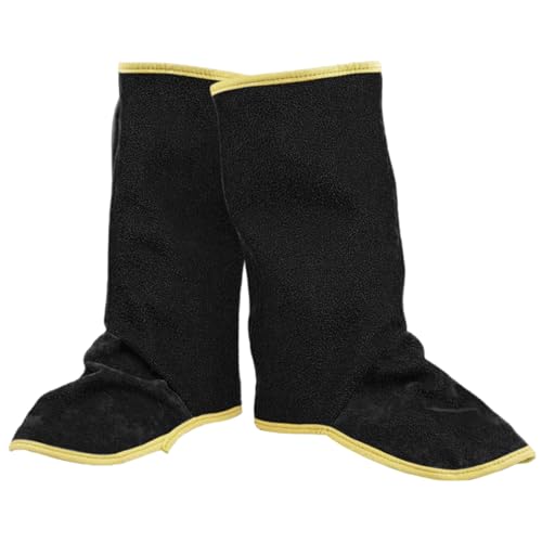 Guêtres de soudage en Cuir – Protecteurs de Bottes résistants au feu, guêtres de Soudeur en Cuir de Vache | Couvre-Bottes et Chaussures de soudage résistants à la Chaleur et à l'abrasion