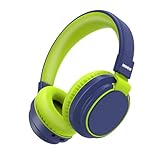 MIDOLA Kids Headphones Bluetooth 5.3 Wireless 60H Play Time Volume Limited 85/110dB Over Ear Foldable Protection Headset/Wired Aux Built-in Mic for Boy Girl Travel School Pad Tablet Deepblue