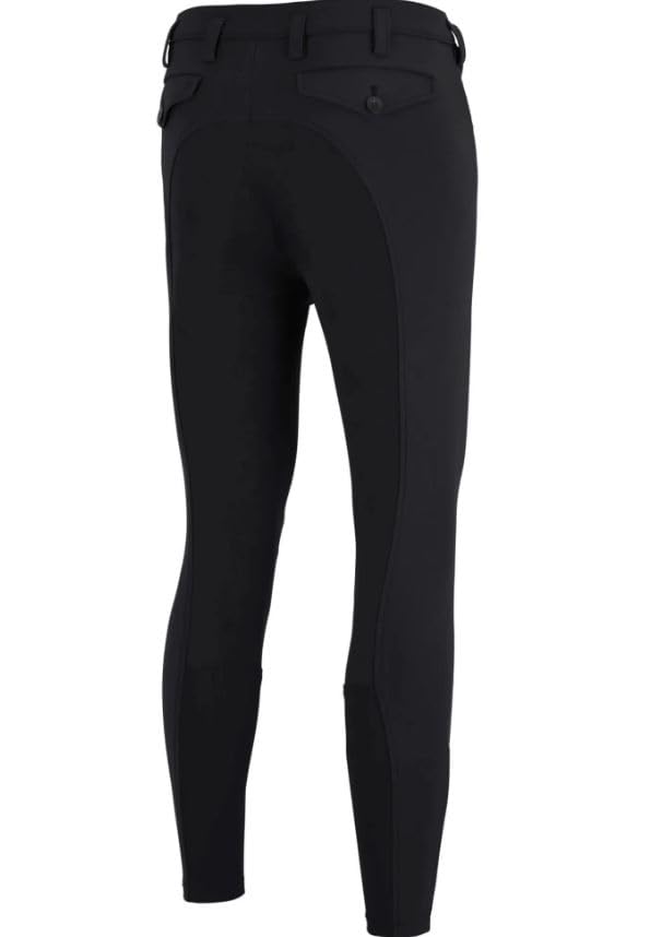 Pikeur Rossini FFL - Pantalones de equitación para hombre, color negro, cintura media, Flex Faux Leather