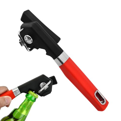 Abrelatas de Cocina,Abrelatas | Rueda Cortante Acero Inox Accesorio de Cocina para Adultos con Manos Débiles Hogar Picnics Acampada Senderismo Fiestas
