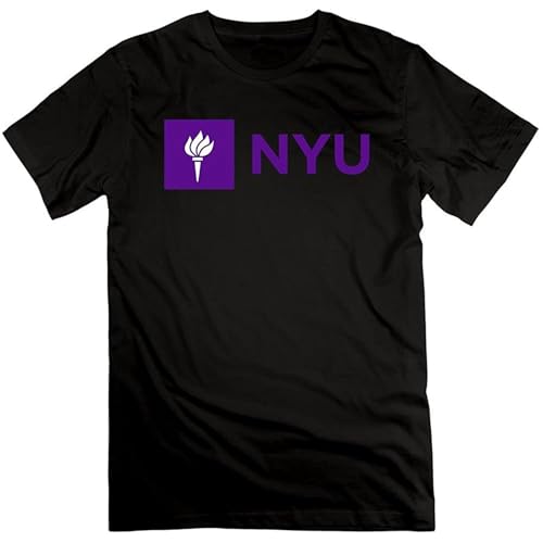 Men's NYU New York University Logo T Shirt T-Shirts Black L