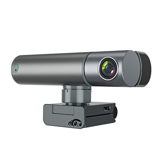 aicoco Webcam, 2K Web cam with Microphone AI Auto Tracking Streaming Camera, PTZ Webcam Video Conferencing, AI-Powered Framing & Gesture Control, 2X Zoom, No APP, Noise-Reducing Mic, Computer Camera