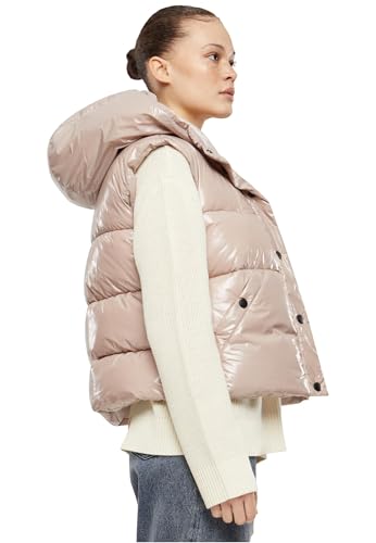 Chalecos mujer Urban Classics Tb7004 ropa de abrigo acolchada chaleco con capucha brillante 2