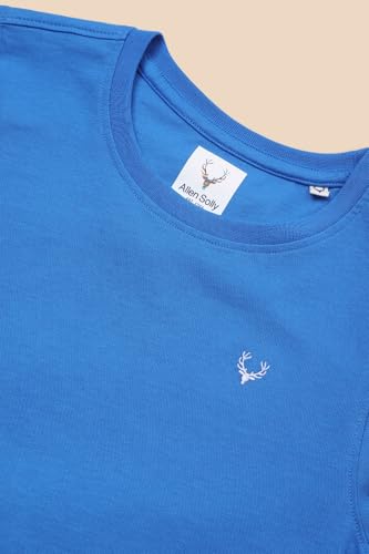 Image of Allen Solly Boys' Crew Neck T-Shirt | Stag Logo | Cotton | Regular Fit | Everyday Kids Casual Wear