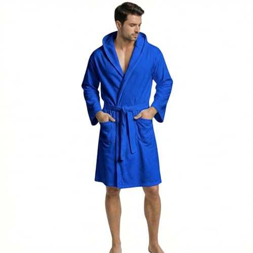 Peignoir en Microfibre Intimitaly®, bleu roi, XXL