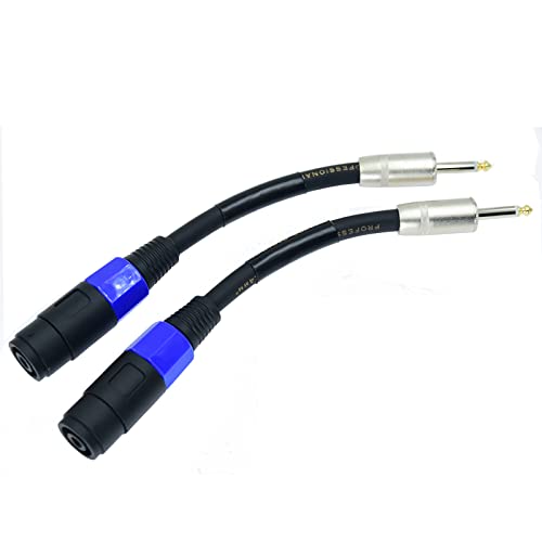 Adaptateur 6.35 mm male speakon pour sonorisation de scene et concert lot de 2