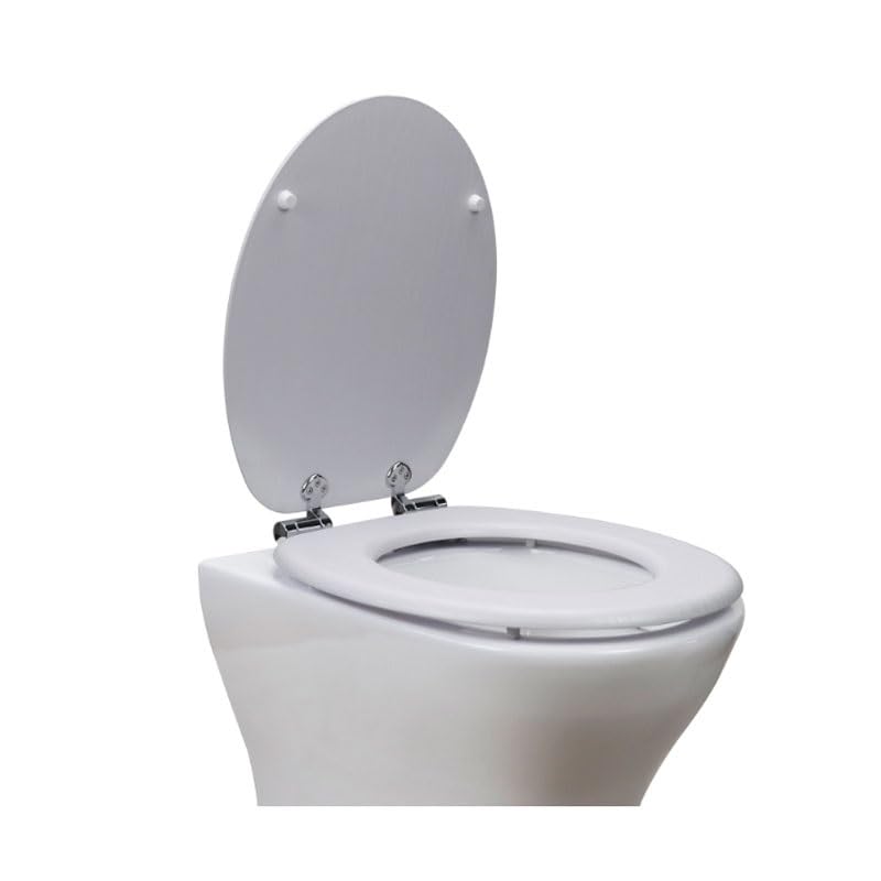 Tapa de asiento de inodoro de tablero de densidad con placa de cierre lento y cinturón de PVC miniatura 3