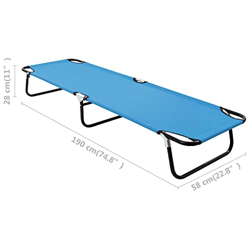 Chaise longue de bronzage pliable avec dossier réglable multi-positions - 2