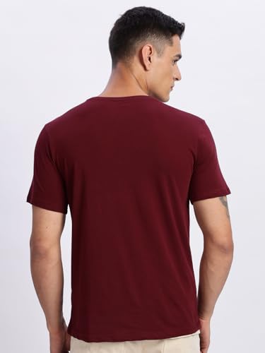 Image of ADRO Men's Cotton Solid Regular Fit T-Shirt