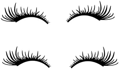 Yesok 2 Pairs Car Eyelashes for Headlight Car Headlight Stickers Black Eyelashes Vehicle Body Sticker Windshield Decal