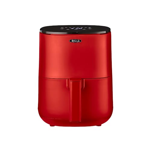 bella Freidora de aire con pantalla táctil de 3 l, para freír sin aceite. Sartén antiadherente apta para lavavajillas y rejilla para freír de fácil limpieza., Rojo mate bella Freidora de aire con pantalla táctil de 3 l, para freír sin aceite. Sartén antiadherente apta para lavavajillas y rejilla para freír de fácil limpieza., Rojo mate
