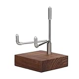 Hipiwe Crystal Display Stand Adjustable Metal Arms Display Stand Easel with Wooden Base for Displaying Geodes Rock Mineral Agate Coral Seashell and Small Collectibles,2'x2'x2.9'