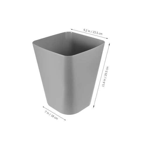 Caneca de basura cuadrada gris para hogar y oficina miniatura 2