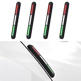 4PCS Car Door Edge Guards, Anti-Scratch Anti Collision Car Door Protector Bumper Guard Trim Sticker, Universal Self Adhesive Rearview Mirror Protective Strip Auto Exterior Accessory (Red/White/Green)