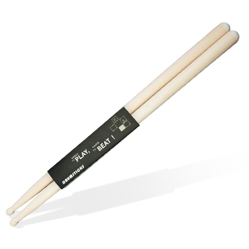 Drum Sticks Kids 5A Drumsticks for Drums Oval Wood Tip Non-slip(1 Pair)