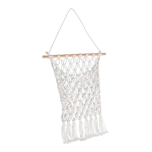 Alipis Hanging Cotton Rope Storage Net for Room Wall Mounted Organizer for Stuffed Animals Bookshelf Charming Nursery Decor Space Saving