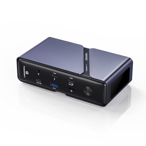Image of MINISFORUM TB4-01 Docking Station with Thunderbolt 4, Enclosure with Intel JHL 8440 Thunderbolt 4 Controller, DP1.4 | HDMI2.1 |TB4 Video Output | 3xUSB-A |1xRJ45 Dock Station