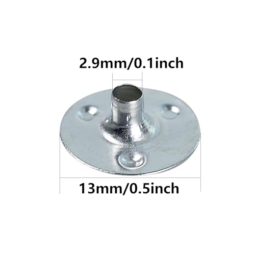 JAKOUE 200 pcs 0.5inch (12.5mm) Candle Wick Base,Candle Wick Cilps Sustainer Tabs,Metal Candle Wick Sustainer Tabs for Candle Making,Candle DIY