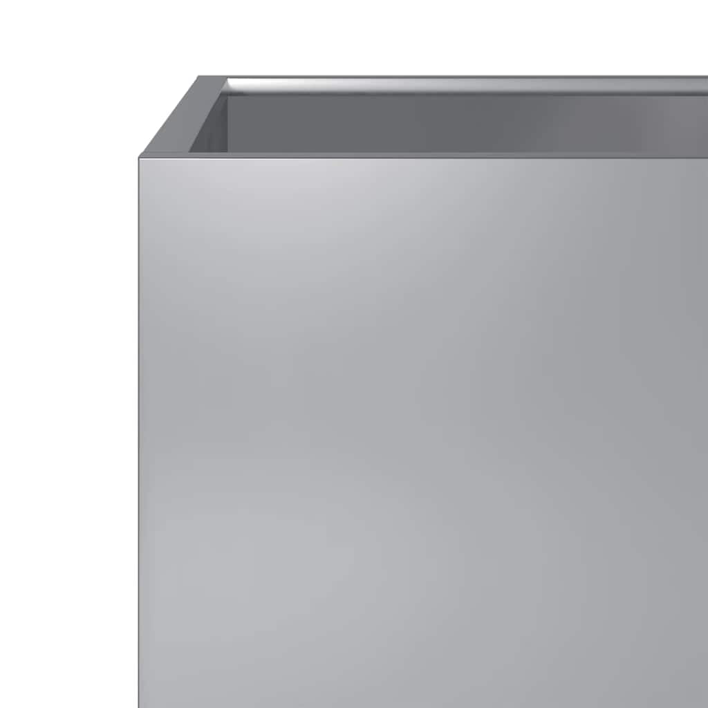 Macetero de acero galvanizado, 40 x 40 x 40 cm, estable para plantas, flores, verduras, hierbas, maceteros profundos, decoración, balcón, terraza, duradero, resistente al óxido