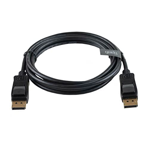 SIMPLETEK - DESKTOP MONITOR PC DISPLAYPORT DP Mâle, Display PORT 4K Ultra HD 1,8 m noir pour ordinateur fixe DESKTOP assemblé carte vidéo Gaming Cover