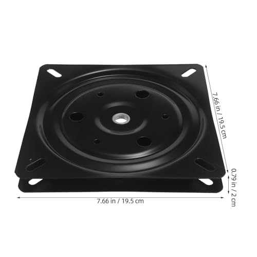 Plateau tournant acier noir 8 pouces au design industriel robuste - 3