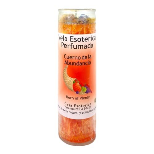 Horn of Plenty-Palm Wax Spiritual Intention Spell Candle-[Orange] | Vela CASA ESOTERICA PERFUMADA- (CUERNO DE LA ABUNDANCIA)