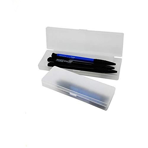 Obangong 4 Pcs Plastic Pencil Case Plastic Stationery Case With Hinged Lid And Snap Closure For Pencils,Pens,Office Supplies #TOP1