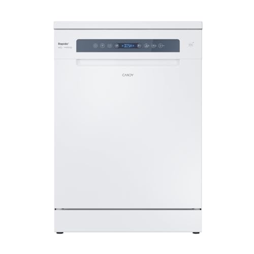 Candy Rapidò CF 3C7F0W, Lavavajillas 60 CM, 13 Servicios, Digital, WIFI, 8 Programas, Motor Inverter, Inicio Diferido 1-23H, Indicador Sal y Abrillantador, Maxi - Ladle, 47DB, Blanco