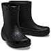 Crocs Classic Rain Boots for Women - Round Toe Silhouette with Chunky Platform, Warm and Elegant Boots Black Men's 2, Women's 4 Medium