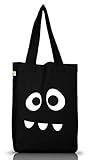  Shirtstreet24, MONSTER, Karneval Fasching Kostüm Jutebeutel Stoff Tasche Earth Positive, Größe: onesize,Black