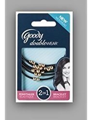 Goody Double Wear Floating Beaded Elastics Ponytailer (2-Pack) [Colors May Vary]