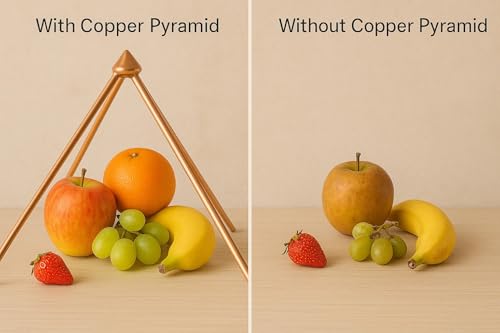 Image of Jet Pure Copper Meditation Pyramid, 51 Degree, 15.2 cm, for Energy Amplification and Healing