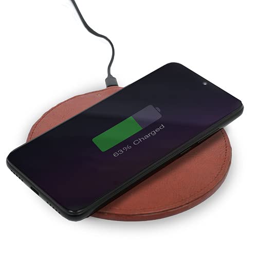 Geekpro 5W Wireless Coaster Fast Charging Mouse Pad Station For Mobile Phones, Cellular Phones, Smartwatches (Brown)