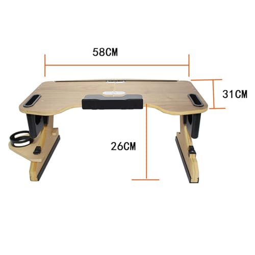Bureau portable pliable gris pour ordinateur, lit et canapé - 3