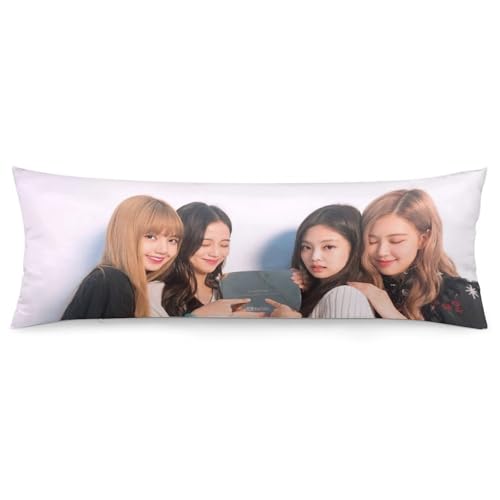 Blackpink ポスター 韓流かわいいのかっこいいですの画像写真4 抱き枕カバー 長方形 等身大クッションカバー 両面プリント 気持ちいい 安眠 隠しファスナー式 伸縮性 着脱簡単 肌触り良い 柔らかい 四季兼用 ベッド飾り 20"x54"