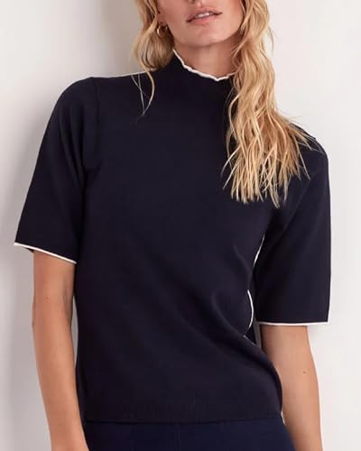 Image of Company Ellen Tracy Women's Women's Mock Neck Sweater, Carlee Elbow Sleeve Turtleneck Pullover Shirt Top