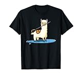 Funny Paddleboarding Llama Paddle Board Stand Up Paddleboard T-Shirt