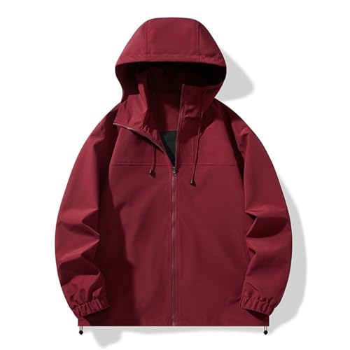 Generico Impermeabile Uomo Giubbotto Giacca Lavoro Invernale Giacchetto Sci Ciclismo Tecnica Antivento Capotto Abbigliamento Giacche Montagna Parka Cappotto Vino 3XL