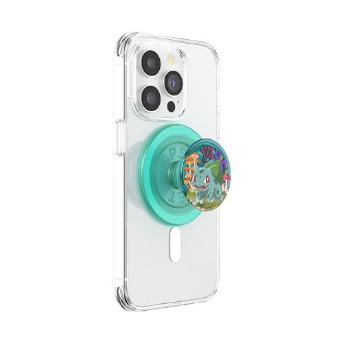 PopSockets Phone Grip for MagSafe Magnetic Holder Phone Stand Pokemon - Bulbasaur Mint