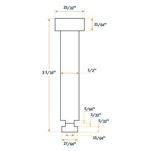 Image of POWERTEC 71438 T-Track Clamp Vice | Hold Down Clamps for T-Tracks Accepting 1 /4 Inch hex head Bolts - 2 Pack
